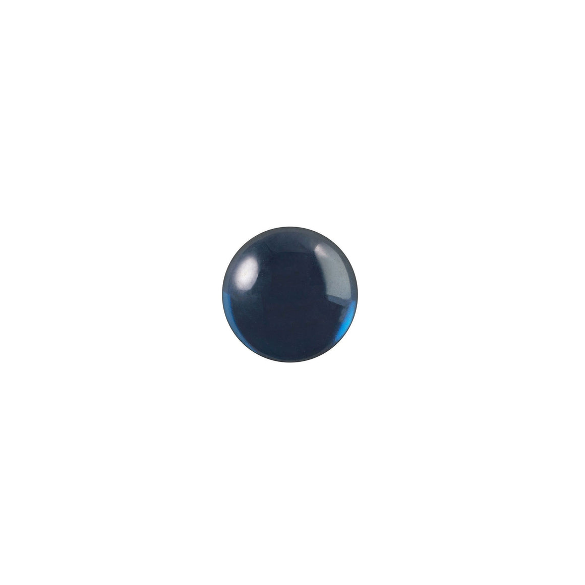 6mm Translucent Montana Blue Foiled Glass Round Cabochons (24) cab700A