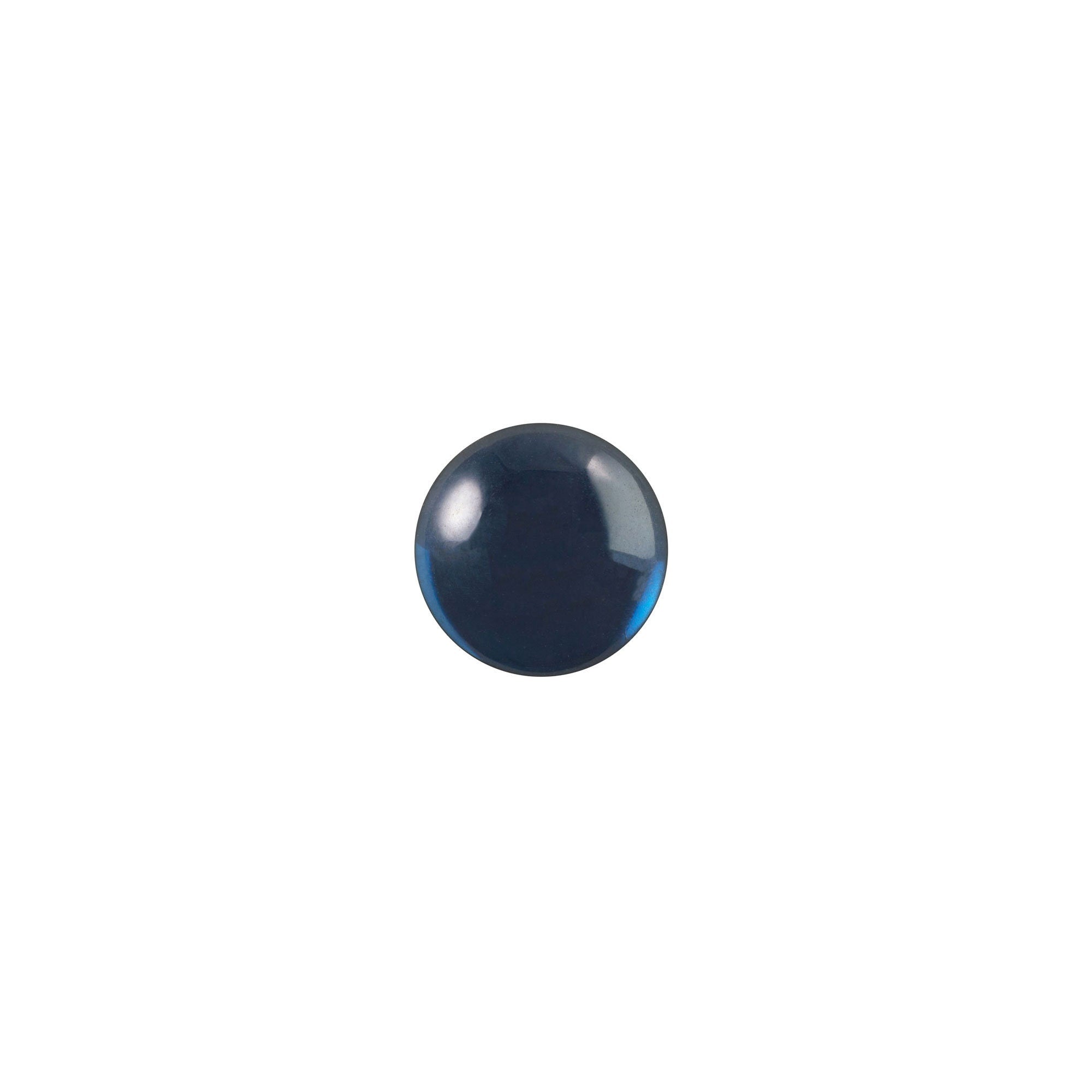 6mm Translucent Montana Blue Foiled Glass Round Cabochons (24) cab700A