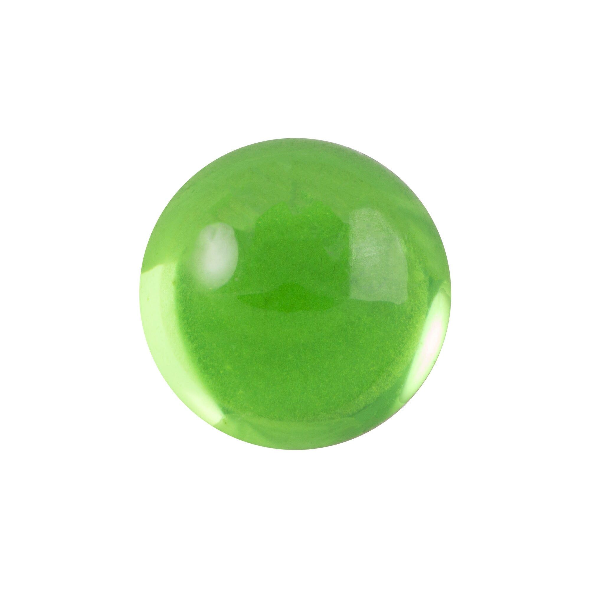 15mm Translucent Peridot Foiled Glass Round Cabochons (4) cab2007C