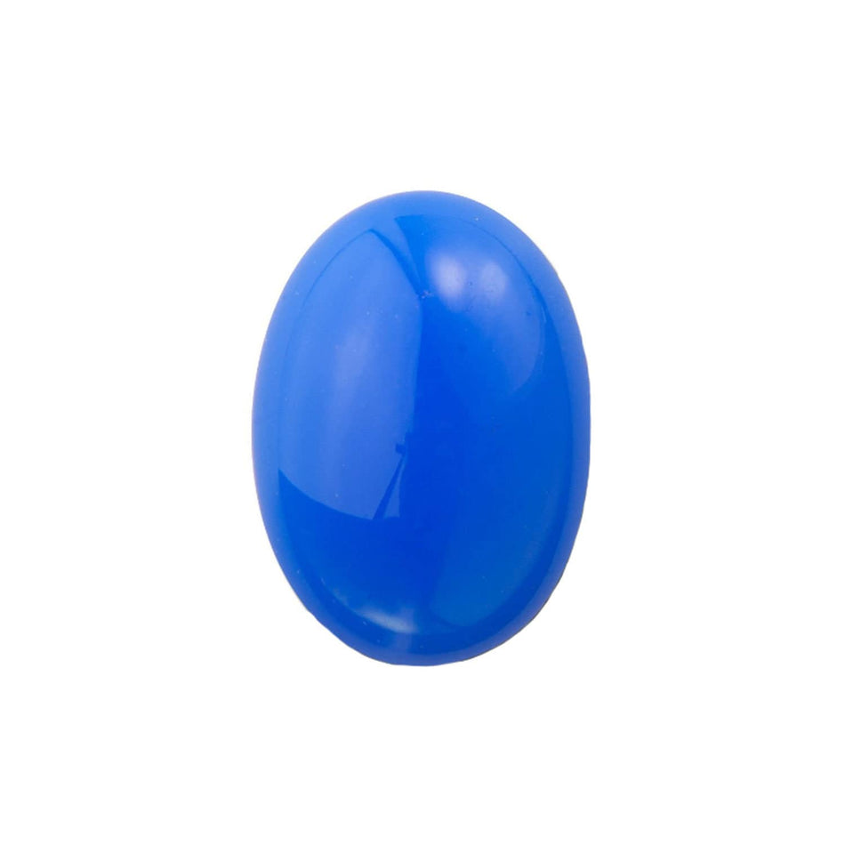 25x18mm Dark Blue Opal Foiled Oval Glass Cabochon (1)