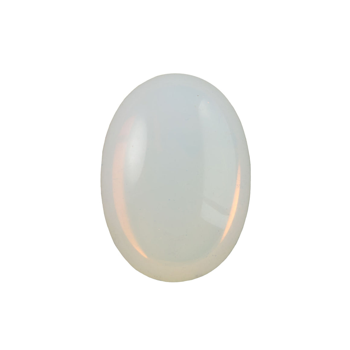White Opal Foiled Glass Oval Cabochon 25x18mm (1) cab5006AE
