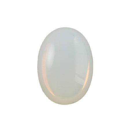 White Opal Foiled Glass Oval Cabochon 25x18mm (1) cab5006AE