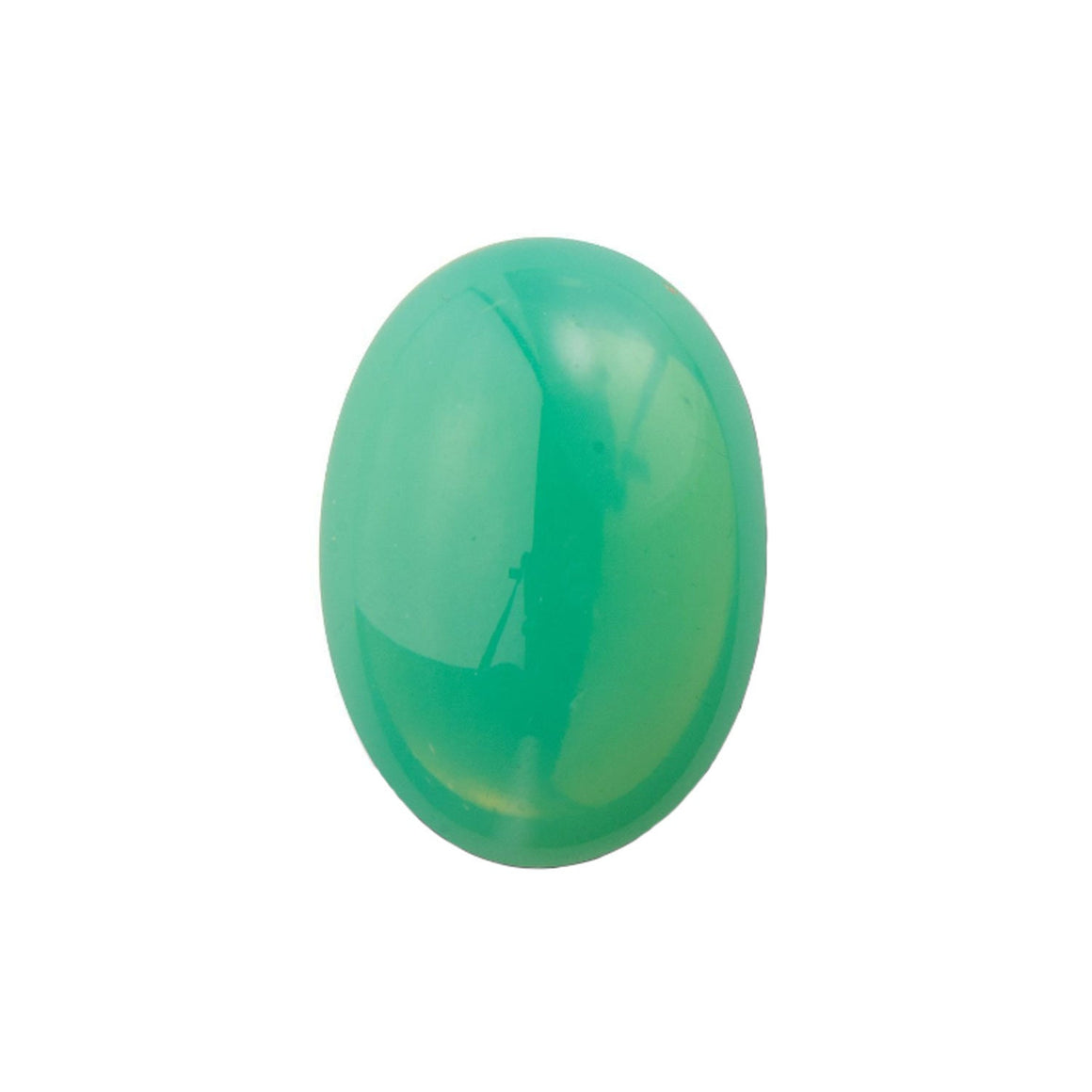 Green Opal Foiled Glass Oval Cabochon 25x18mm (1) cab5006AA
