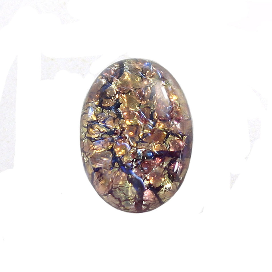 Amethyst Opal Glass Cabochon 25x18mm (1) cab5006E