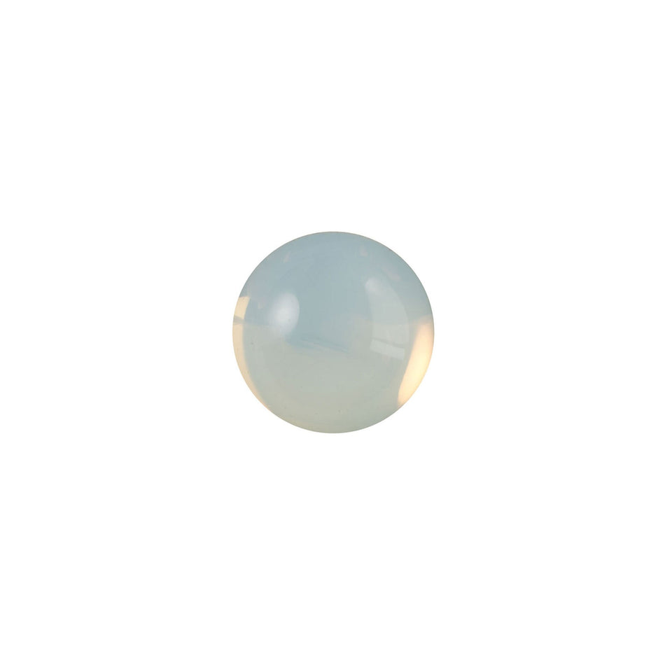 White Opal Foiled Glass Round Cabochons 7mm (12) cab3003AE