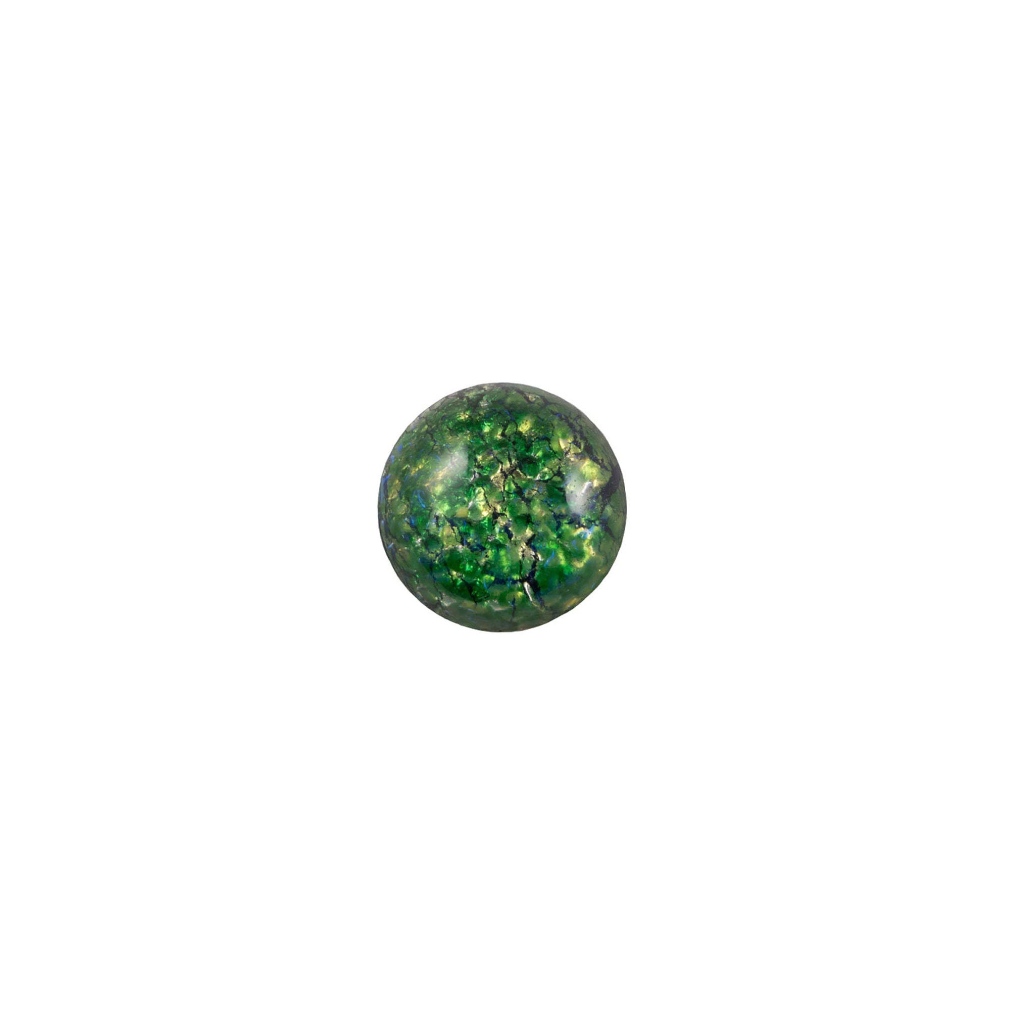 Green Opal Glass Round Cabochons 5mm (6) cab3002B