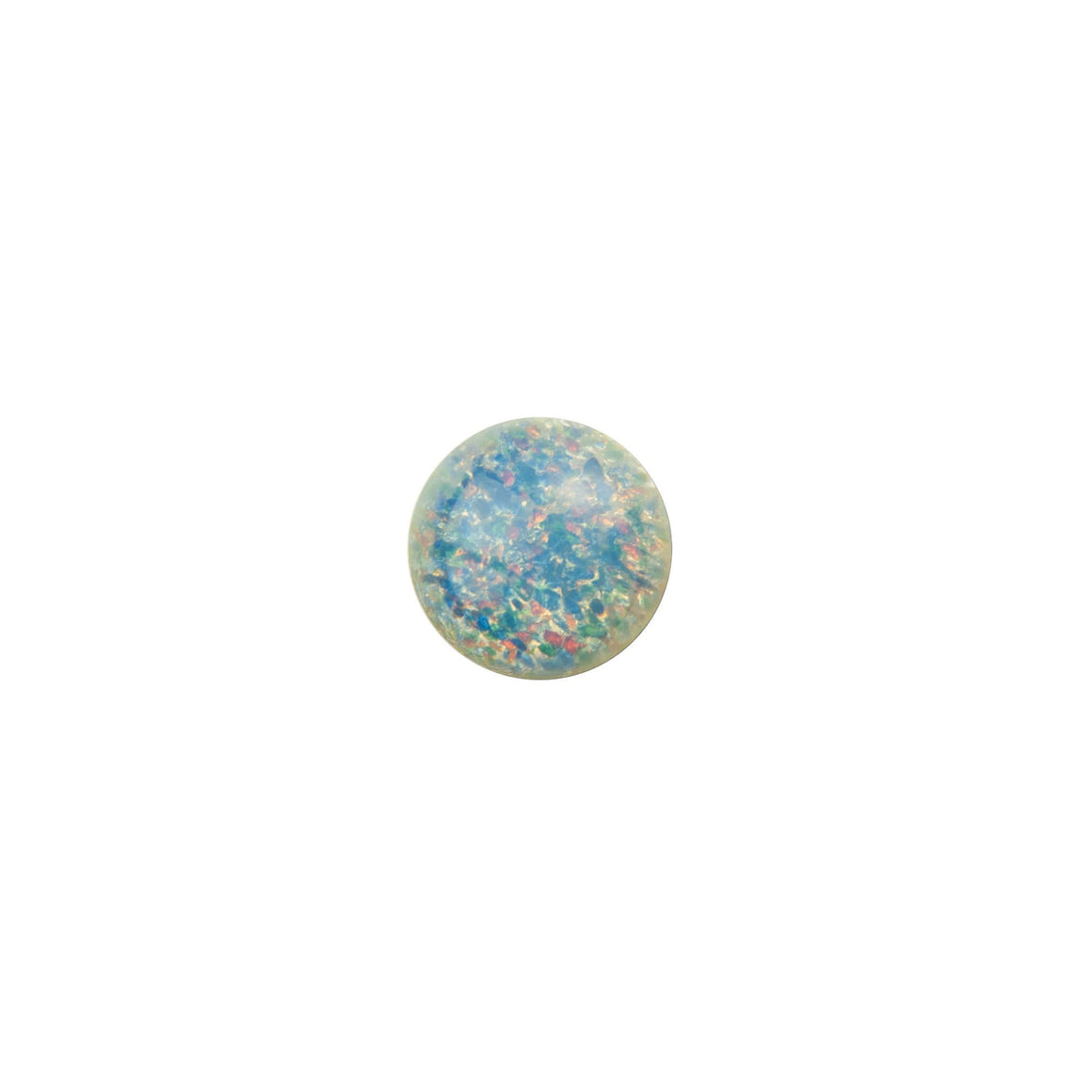 Light Blue Opal Glass Round Cabochons 5mm (6) cab3002C