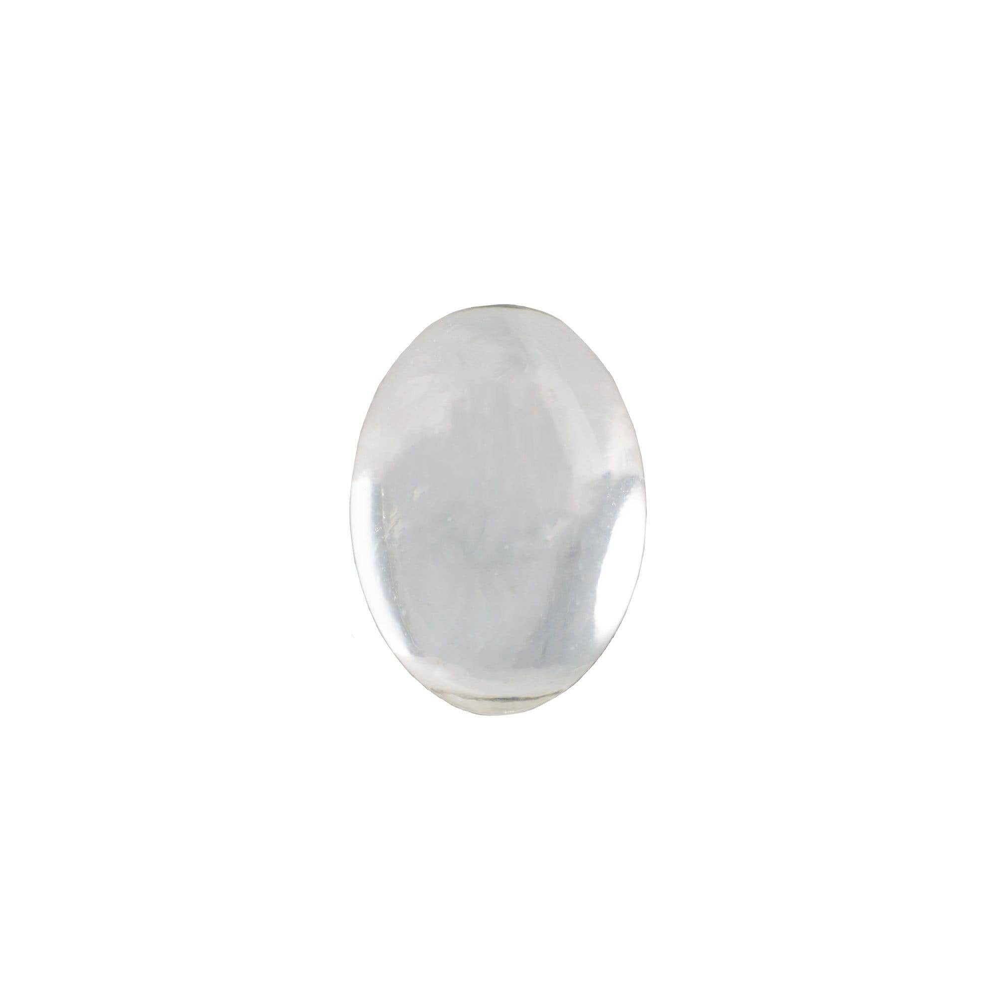 14x10mm Translucent Crystal Foiled Glass Oval Cabochons (4) cab4004M
