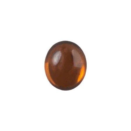 12x10mm Translucent Smokey Topaz Foiled Glass Oval Cabochons (6) cab4003W