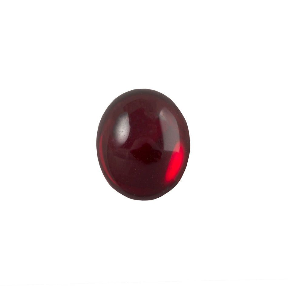 12x10mm Translucent Ruby Foiled Glass Oval Cabochons (6) cab4003A