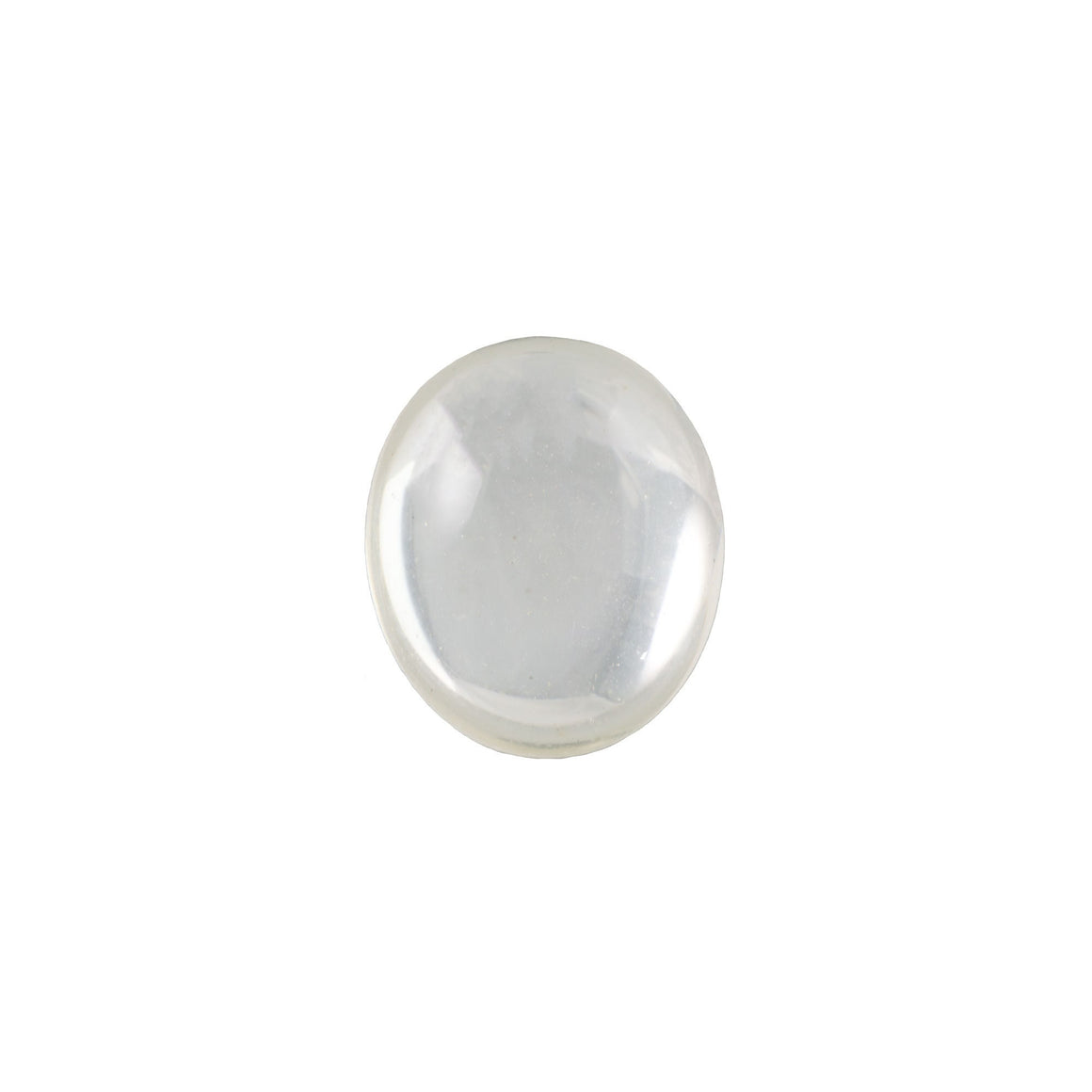 12x10mm Translucent Crystal Foiled Glass Oval Cabochons (6) cab4003M