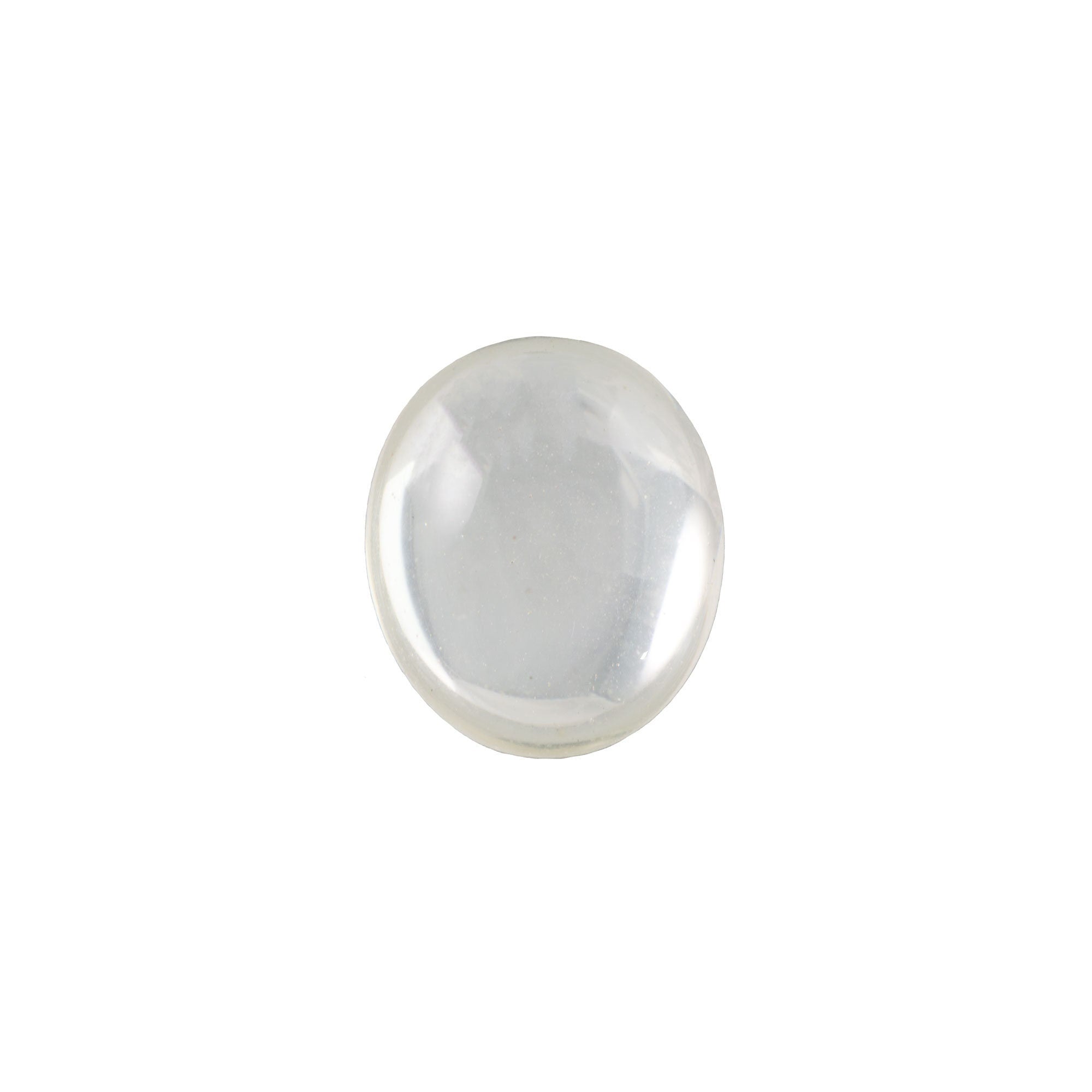 12x10mm Translucent Crystal Foiled Glass Oval Cabochons (6) cab4003M