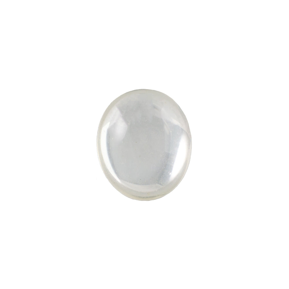 12x10mm Translucent Crystal Foiled Glass Oval Cabochons (6) cab4003M