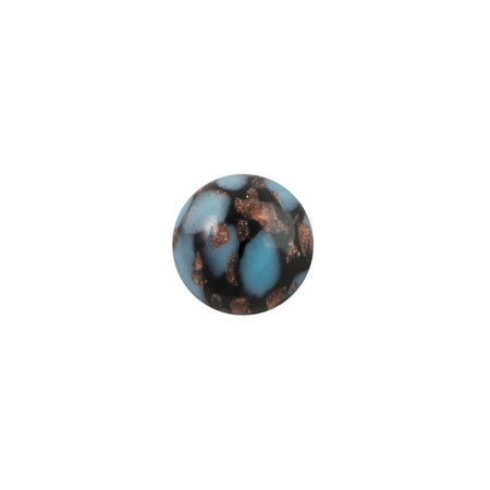 Blue Matrix with Aventurine Glass Round Cabochons 7mm (6) cab1003F