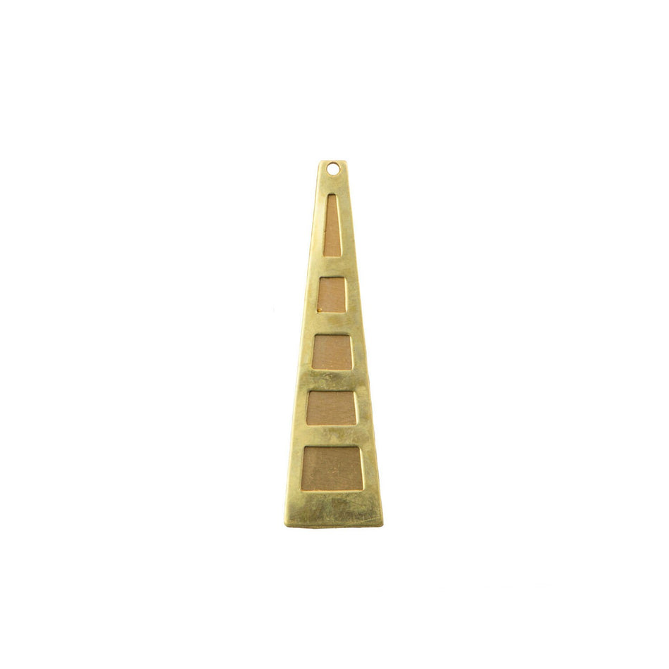 Raw Brass Stacking Triangle Pendant Findings SM (6) mtl127C