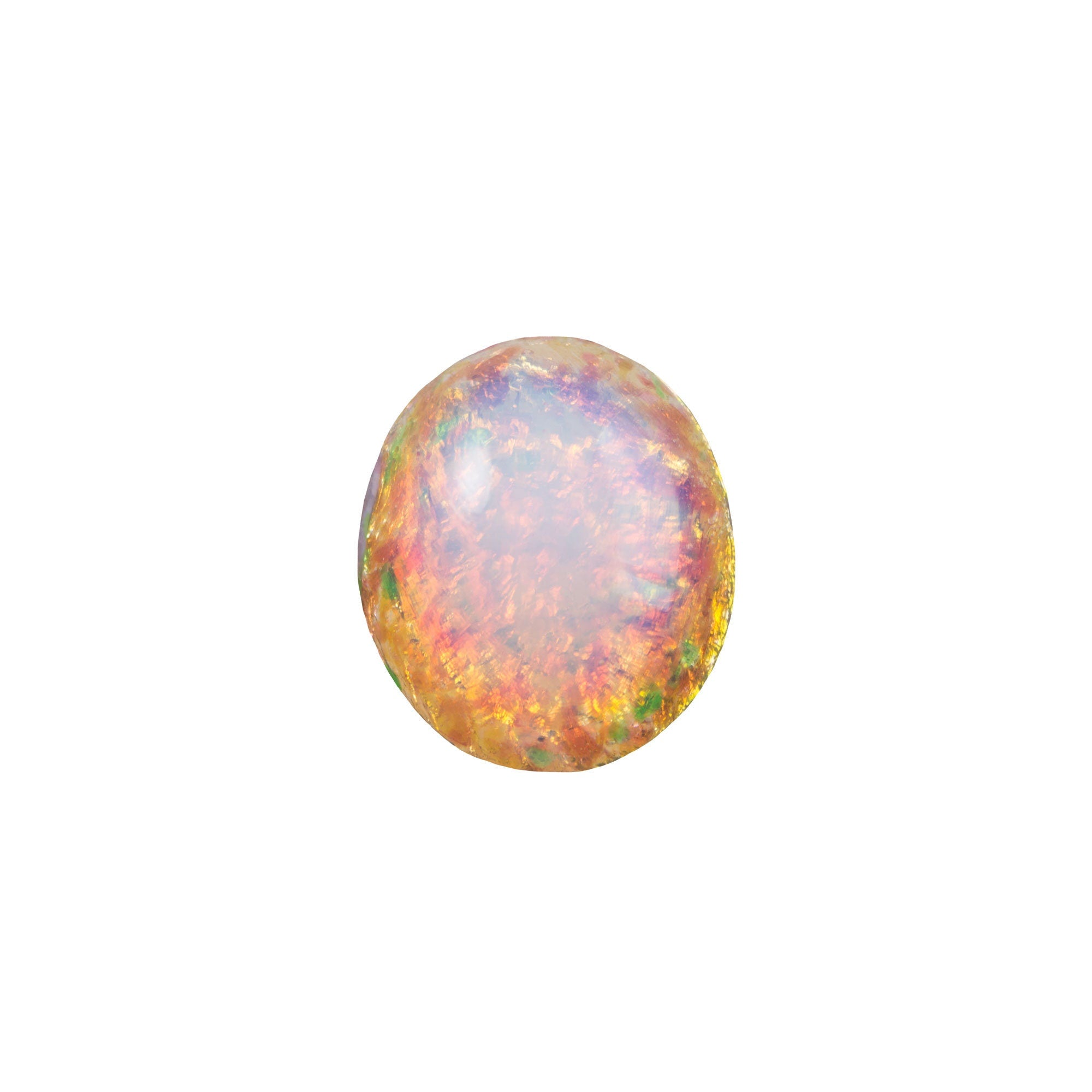 Harlequin Opal Glass Oval Cabochons 12x10mm (2) cab5003K