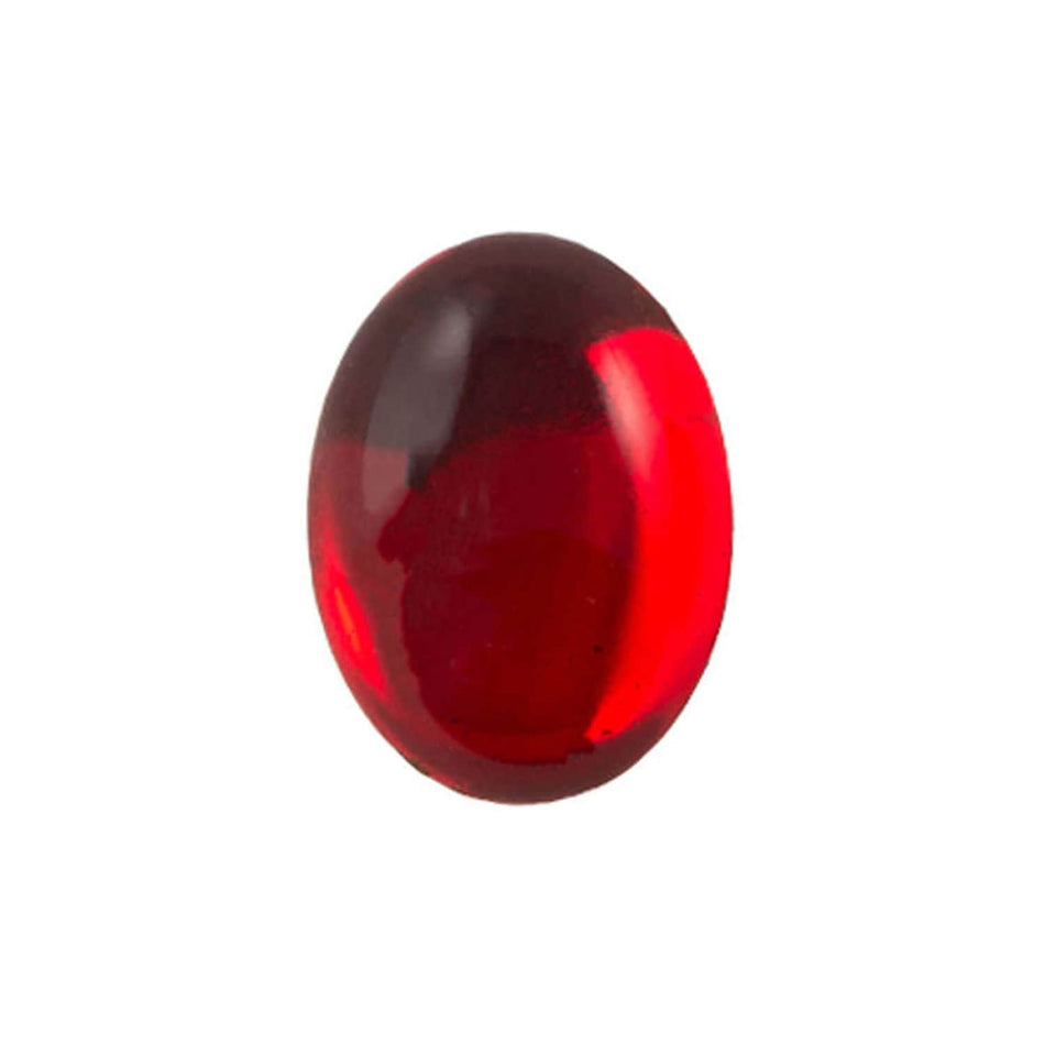 25x18mm Translucent Ruby Foiled Glass Oval Cabochons (1) cab4006A