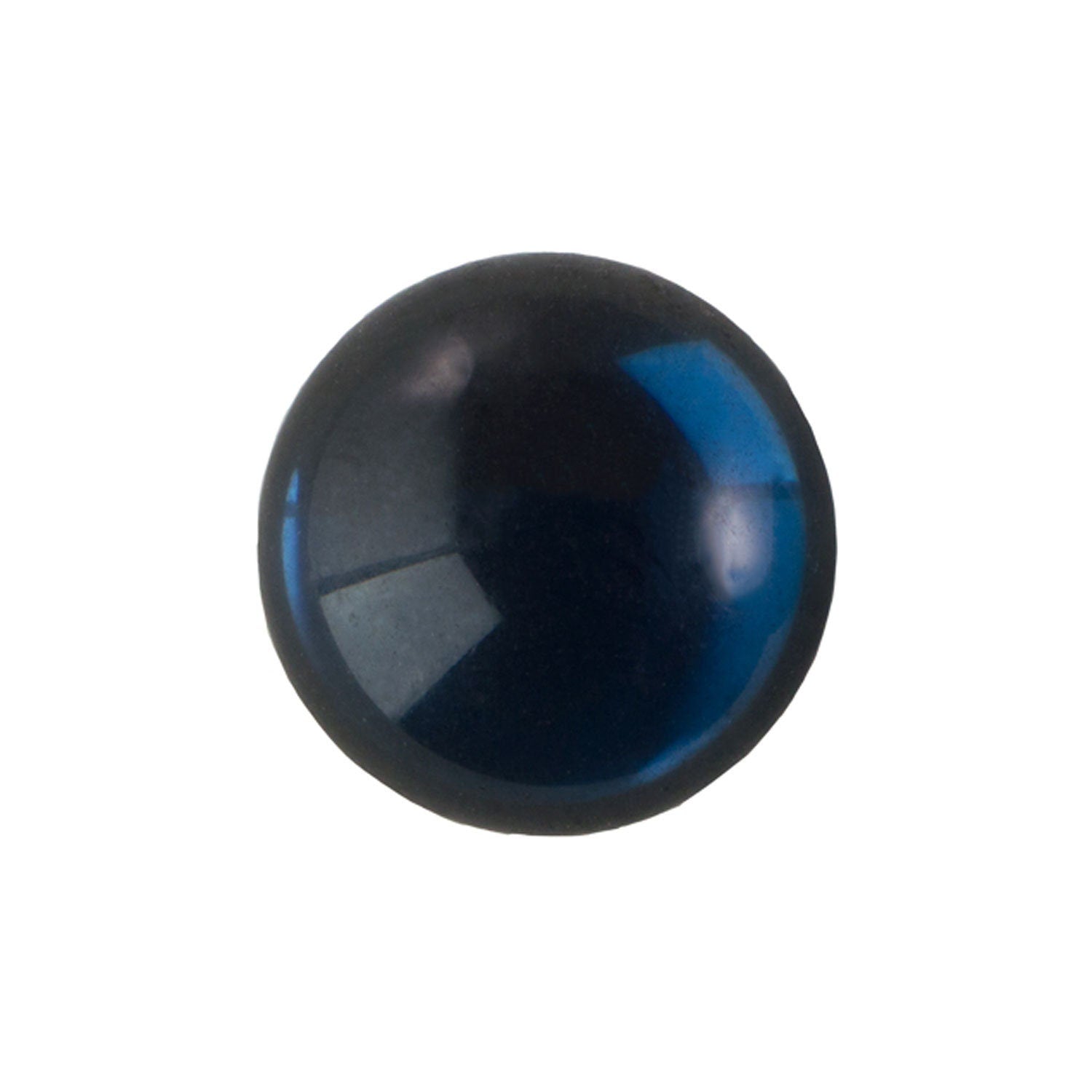 15mm Translucent Montana Blue Foiled Glass Round Cabochons (4) cab2007U