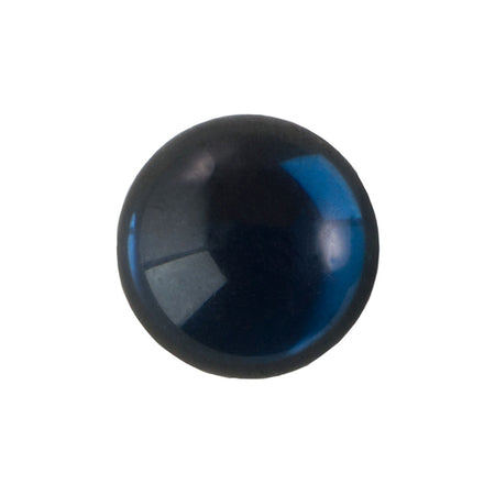 15mm Translucent Montana Blue Foiled Glass Round Cabochons (4) cab2007U