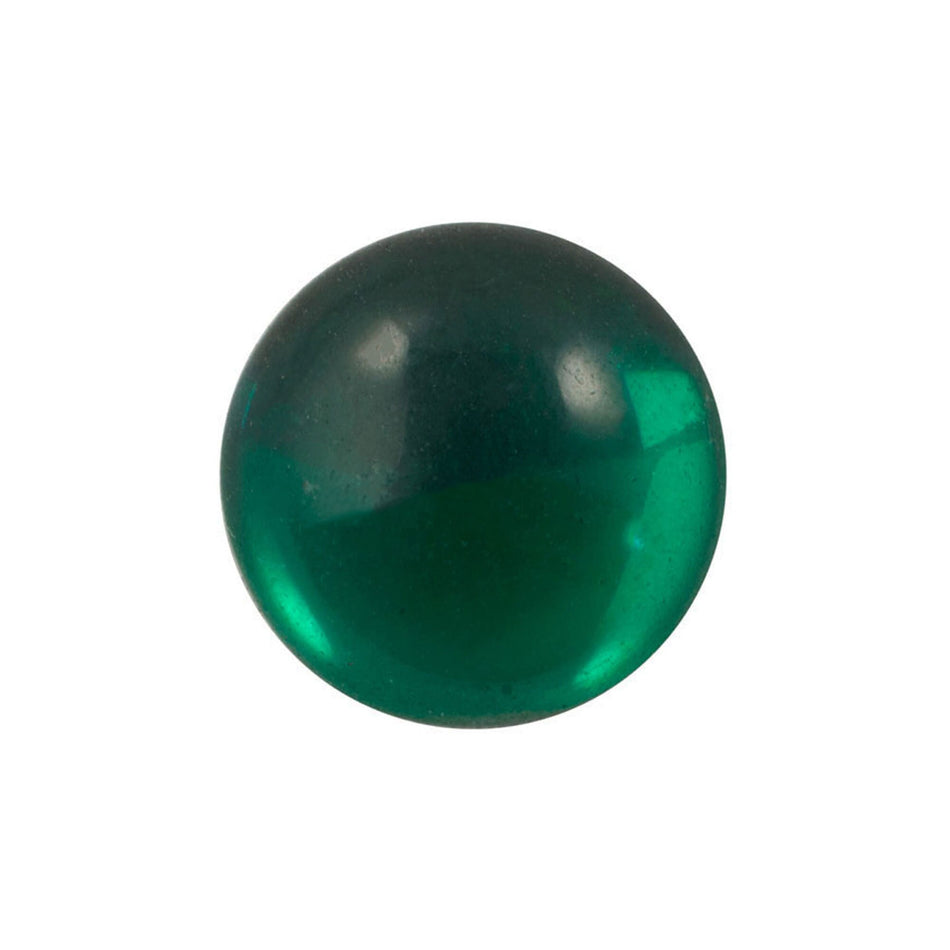 15mm Translucent Emerald Foiled Glass Round Cabochons (4) cab2007B