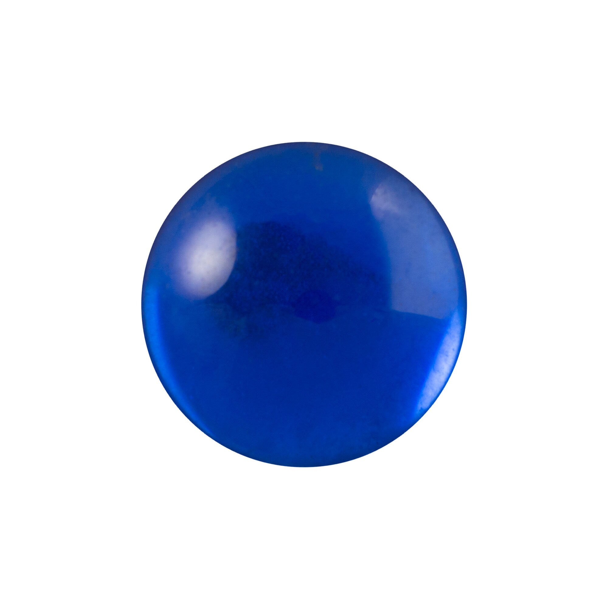 15mm Translucent Sapphire Foiled Glass Round Cabochons (4) cab2007L