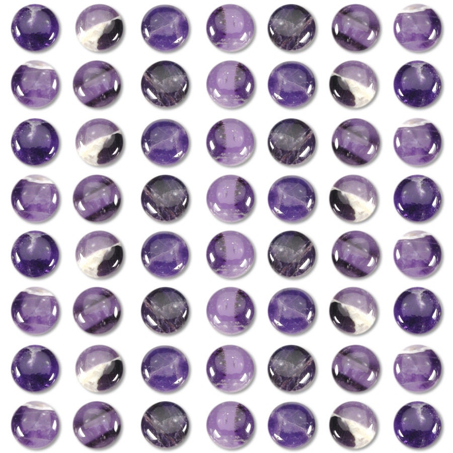 Dakota Stones Dog Teeth Amethyst 10mm Cabochon Gemstones. CAB-DTA10DC