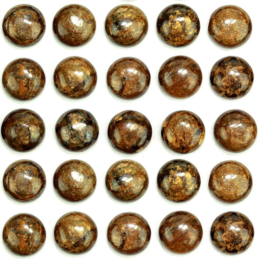 Dakota Stones Bronzite 6mm Round Cabochon Gemstones. CAB- BRZ6DC