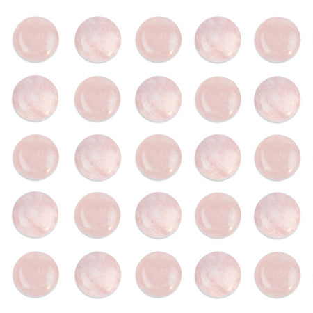 Dakota Stones Rose Quartz 6mm Round Cabochon Gemstones. CAB-RQZ6DC