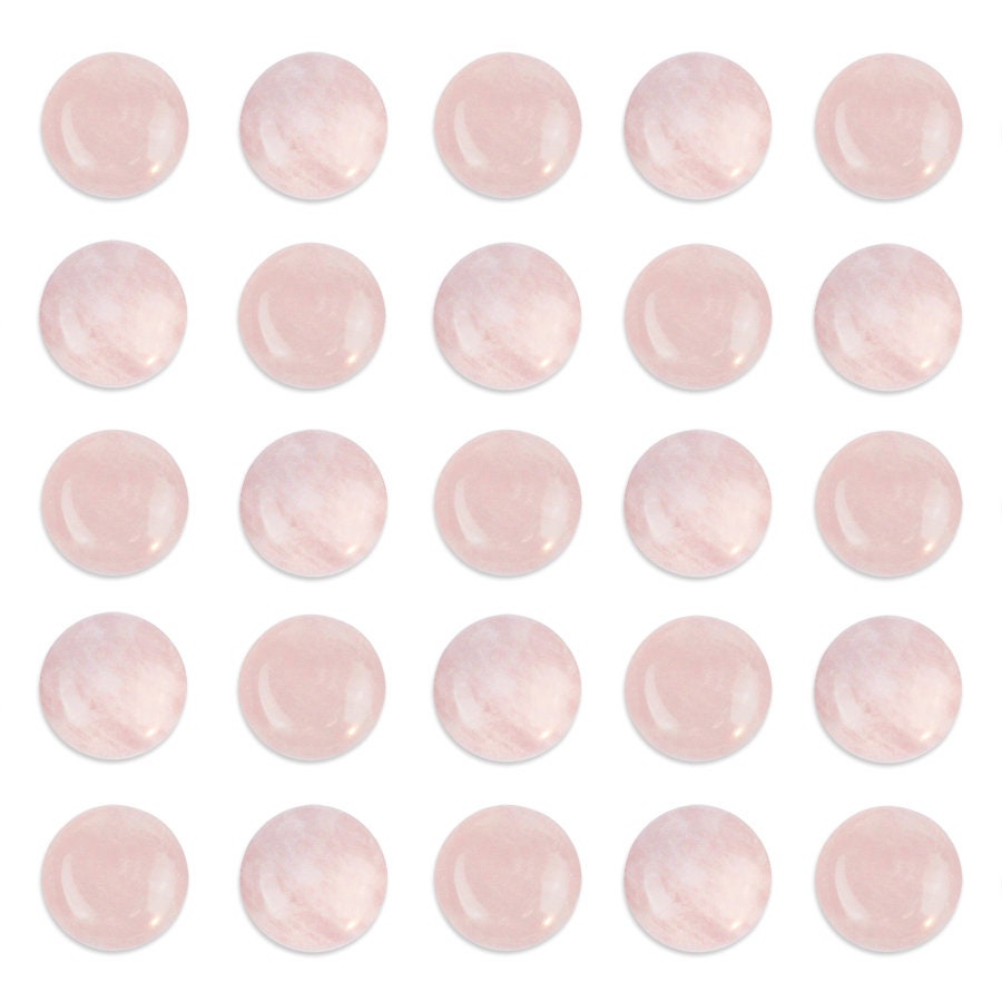 Dakota Stones Rose Quartz 6mm Round Cabochon Gemstones. CAB-RQZ6DC
