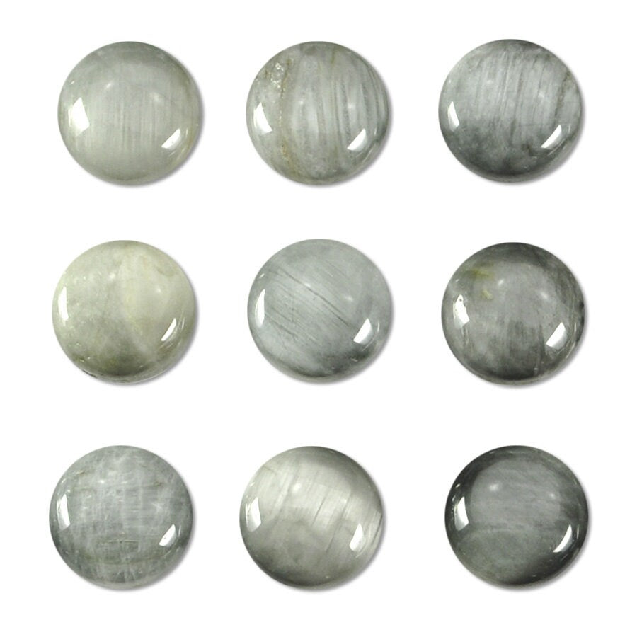 Dakota Stones Chrysoberyl Gray Cats Eye 10mm Round Cabochon Gemstones CAB-CAT10DC