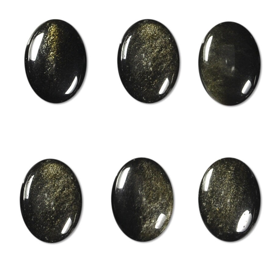 Dakota Stones Golden Obsidian 14X10mm Oval Cabochon Gemstone CAB-GOB14x10OV