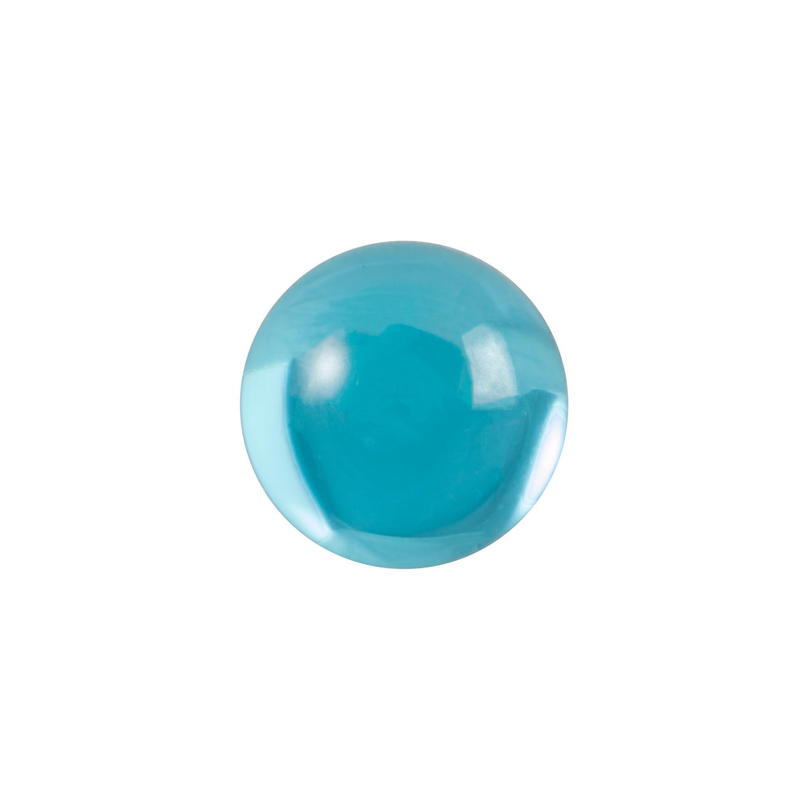 11mm Translucent Aqua Foiled Glass Round Cabochons (6) cab2005J