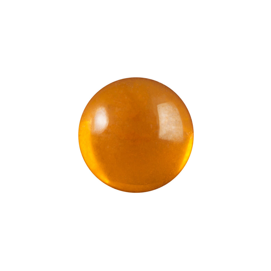 11mm Translucent Topaz Foiled Glass Round Cabochons (6) cab2005E