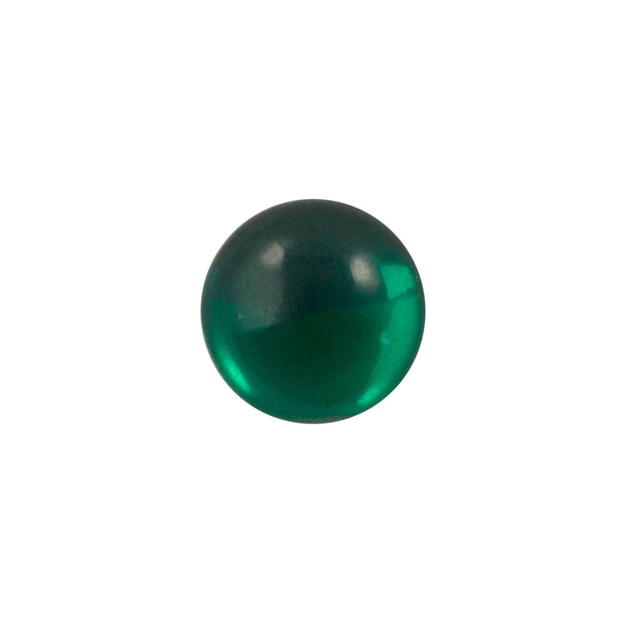 9mm Translucent Emerald Foiled Glass Round Cabochons (10) cab2004B