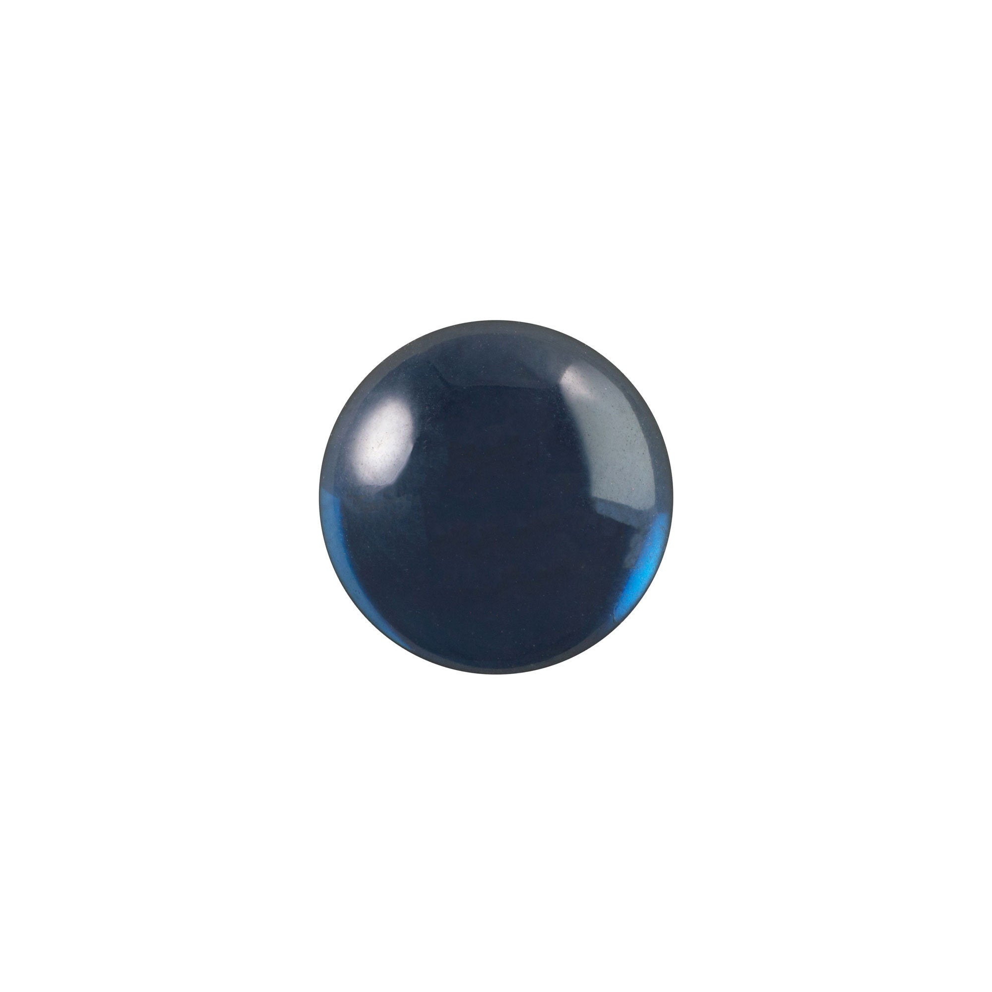 9mm Translucent Montana Blue Foiled Round Glass Cabochons (10) cab2004U