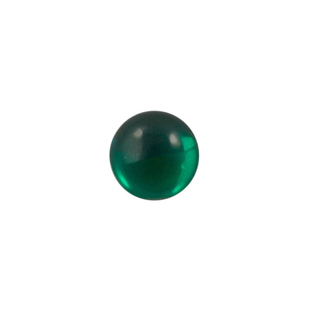 7mm Translucent Emerald Foiled Glass Round Cabochons (16) cab2003B