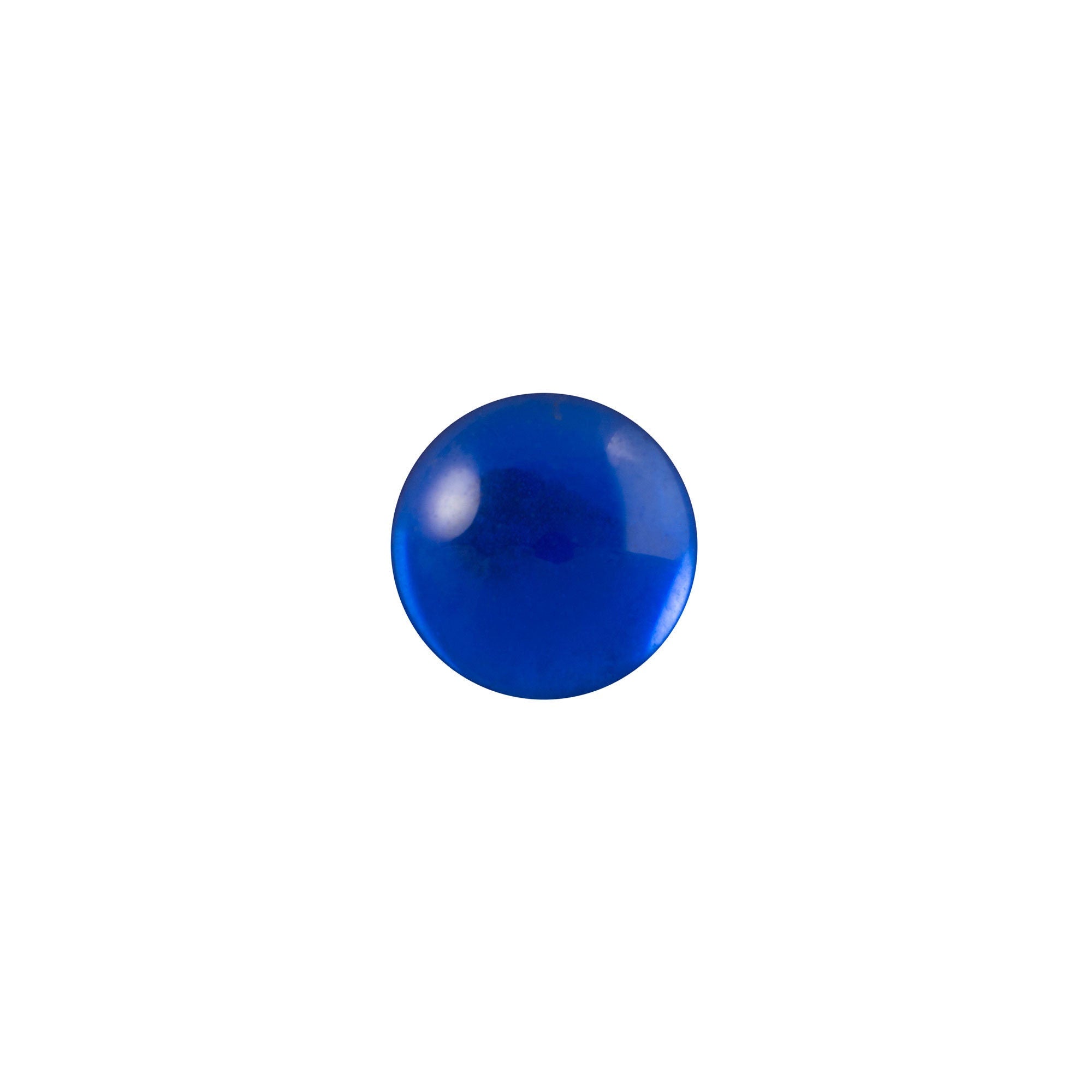 7mm Translucent Sapphire Foiled Glass Round Cabochons (16) cab2003L