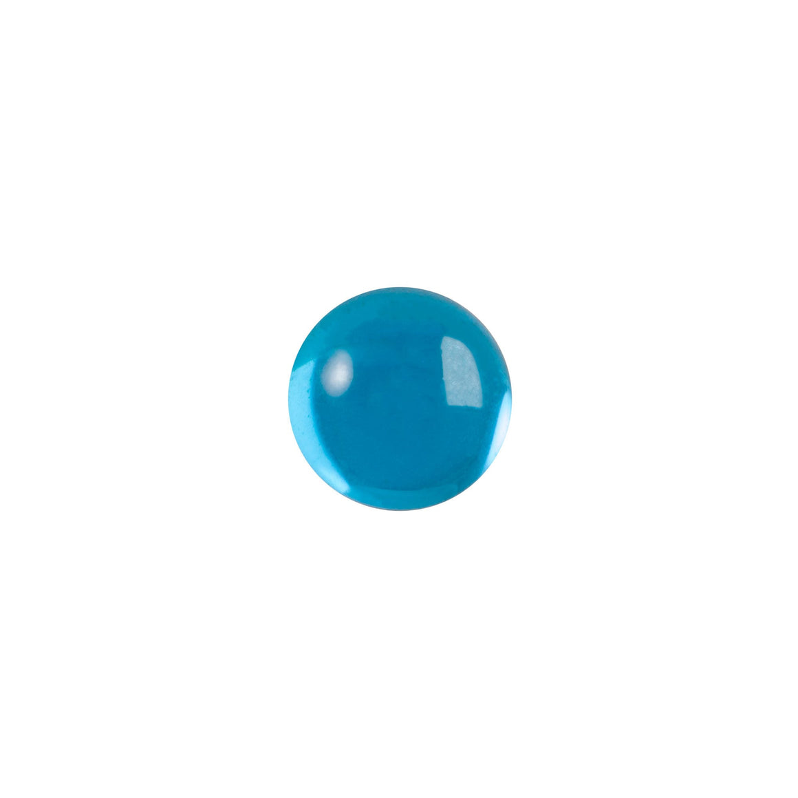 7mm Translucent Dark Aqua Foiled Glass Round Cabochons (16) cab2003Y