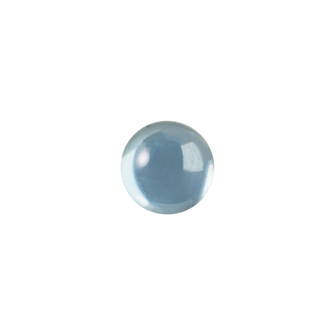 7mm Translucent Light Gray Sapphire Foiled Glass Round Cabochons (16) cab2003Hv2