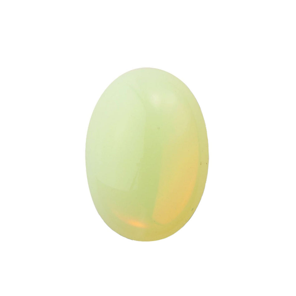 Yellow Opal Foiled Glass Oval Cabochon 25x18mm (1) cab5006AB