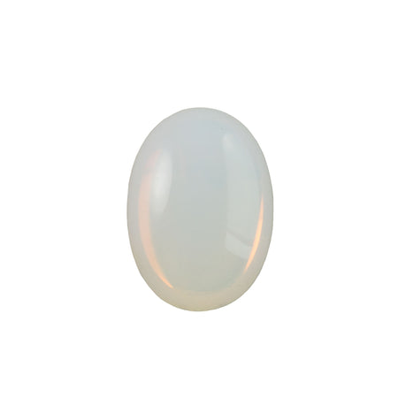 White Opal Foiled Glass Oval Cabochons 18x13mm (2) cab5005AE