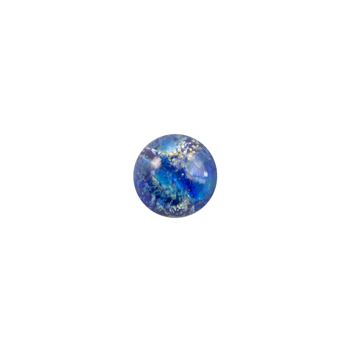 Sea Blue Opal Glass Round Cabochons 5mm (6) cab3002R