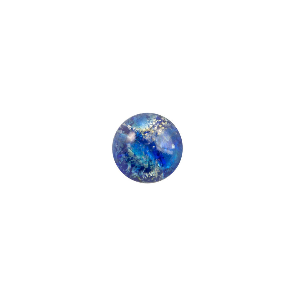 Sea Blue Opal Glass Round Cabochons 5mm (6) cab3002R