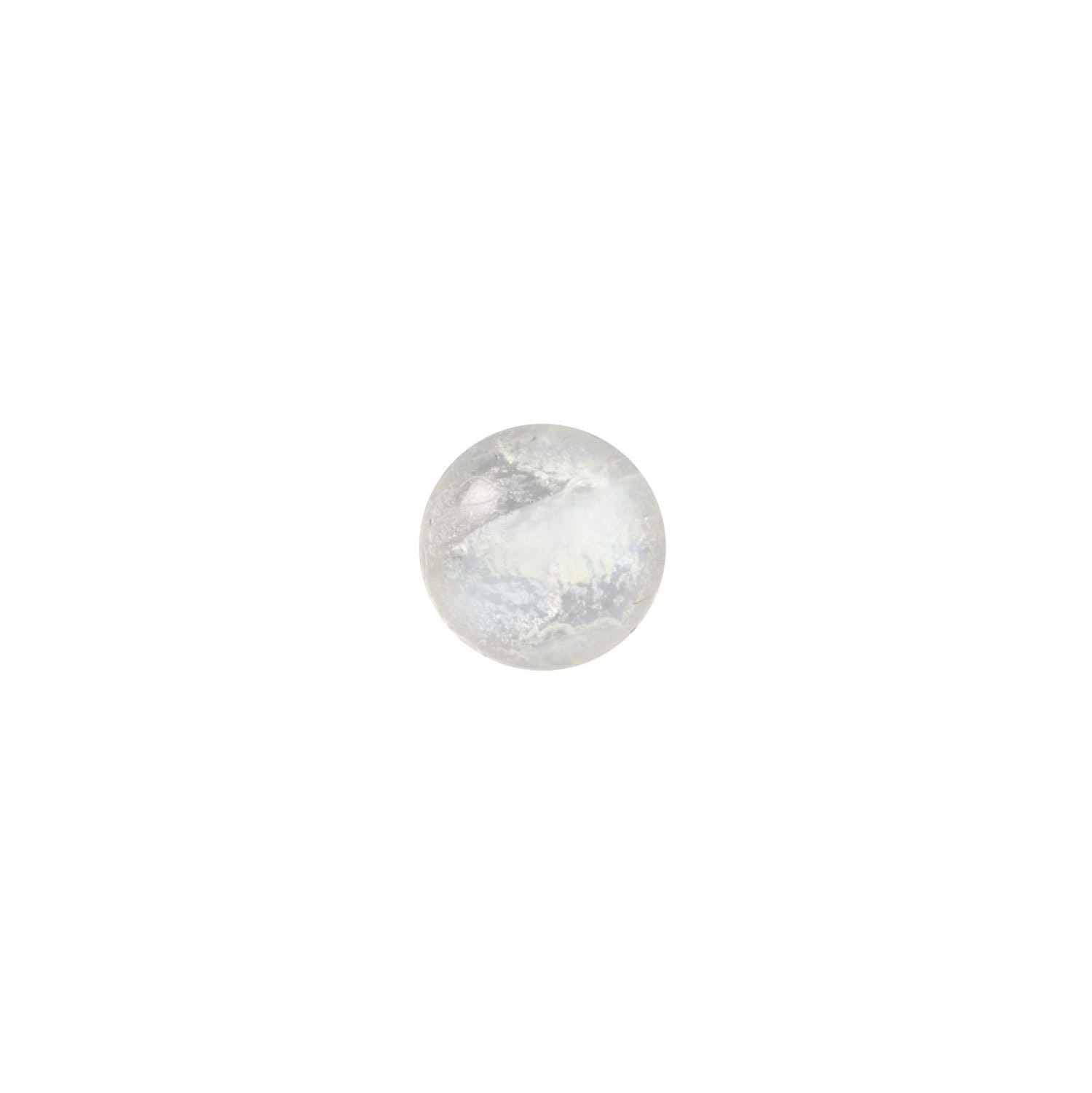 White Opal Glass Round Cabochons 5mm (6) cab3002P