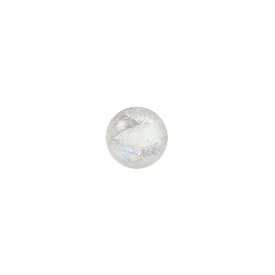 White Opal Glass Round Cabochons 5mm (6) cab3002P