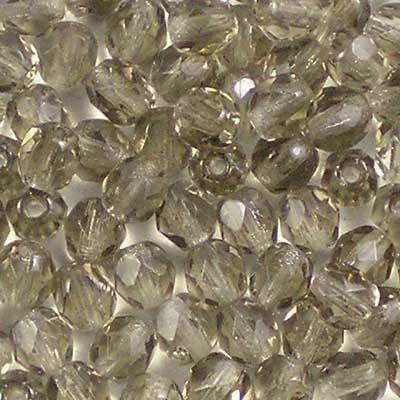 Czech Faceted Black Diamond Firepolish Glass Beads 4mm (50)