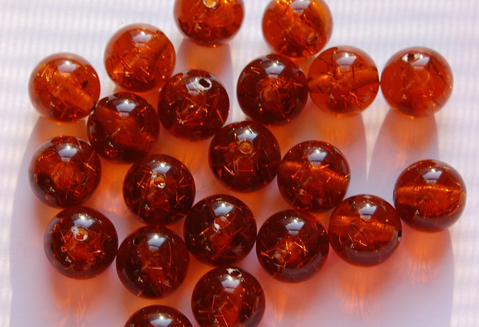 Vintage Topaz Colored Lucite Confetti Beads 13mm bds874A