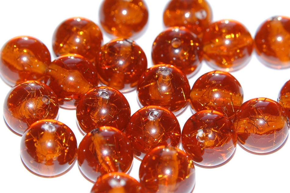 Vintage Topaz Colored Lucite Confetti Beads 13mm bds874A
