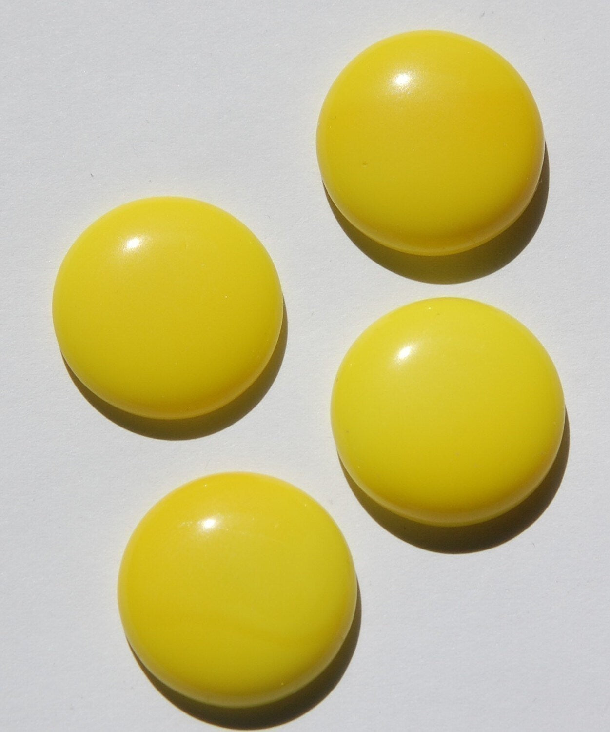 Vintage German Yellow Glass Cabochons 22mm cab247C