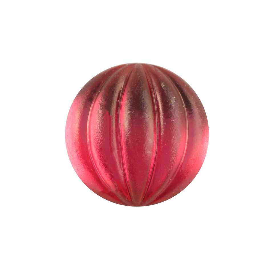 Matte Rose Ribbed Melon Glass Round Cabochons 15mm (2) cab451G